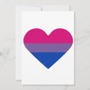 Biseksuele Pride-vlag Hart Feestdagenkaart