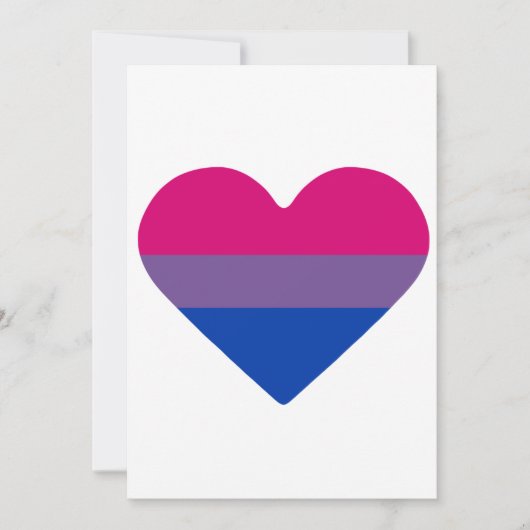 Biseksuele Pride-vlag Hart Feestdagenkaart (Voorkant)