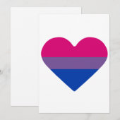 Biseksuele Pride-vlag Hart Feestdagenkaart (Voorkant / Achterkant)