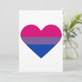 Biseksuele Pride-vlag Hart Feestdagenkaart (Staand voorkant)