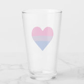 Biseksuele Pride-vlag Hart Glas (Achterkant)