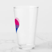 Biseksuele Pride-vlag Hart Glas (Links)