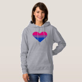 Biseksuele Pride-vlag Hart Hoodie (Voorkant volledig)