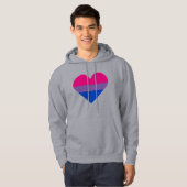 Biseksuele Pride-vlag Hart Hoodie (Voorkant volledig)