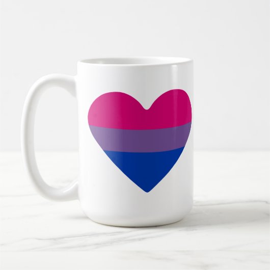 Biseksuele Pride-vlag Hart Koffiemok (Links)