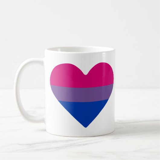 Biseksuele Pride-vlag Hart Koffiemok (Links)