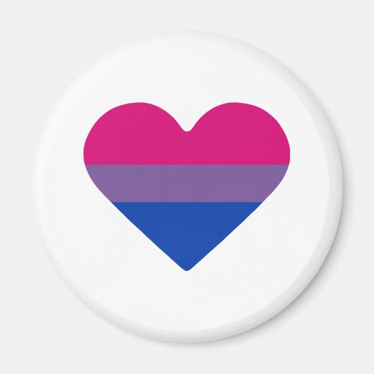 Biseksuele Pride-vlag Hart Magneet (Voorkant)