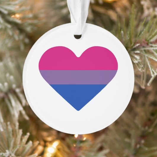 Biseksuele Pride-vlag Hart Ornament (Boom)
