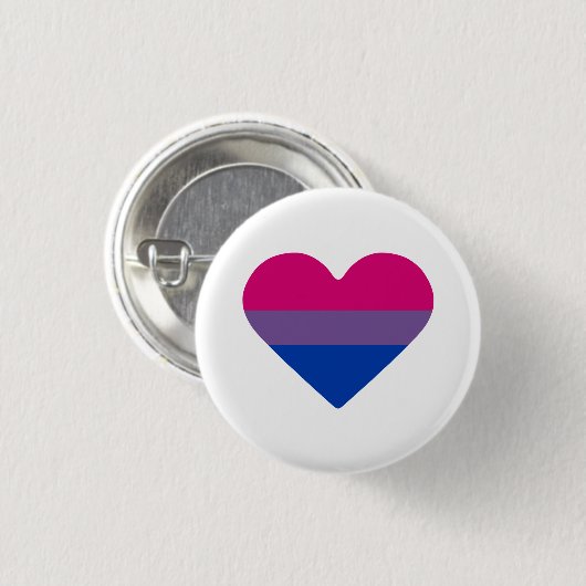 Biseksuele Pride-vlag Hart Ronde Button 3,2 Cm (Voorkant /achterkant)