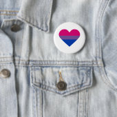 Biseksuele Pride-vlag Hart Ronde Button 5,7 Cm (In situ)