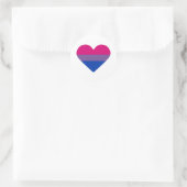Biseksuele Pride-vlag Hart Ronde Sticker (Tas)