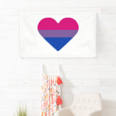 Biseksuele Pride-vlag Hart Spandoek (Insitu)