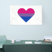 Biseksuele Pride-vlag Hart Spandoek (Beurs)
