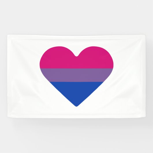 Biseksuele Pride-vlag Hart Spandoek (Horizontaal)