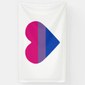 Biseksuele Pride-vlag Hart Spandoek (Verticaal)
