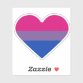 Biseksuele Pride-vlag Hart Sticker (Vel)
