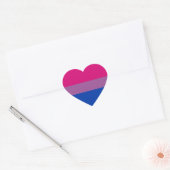 Biseksuele Pride-vlag Hart Sticker (Envelop)