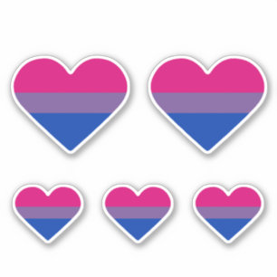 Biseksuele Pride-vlag Hart Sticker