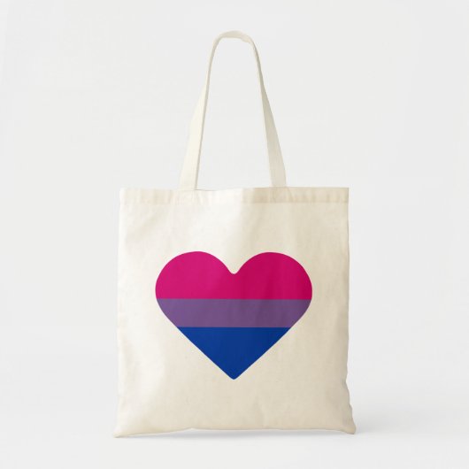 Biseksuele Pride-vlag Hart Tote Bag (Voorkant)