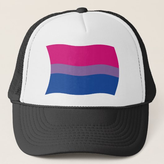 Biseksuele Pride Vlag Hoed Trucker Pet (Voorkant)