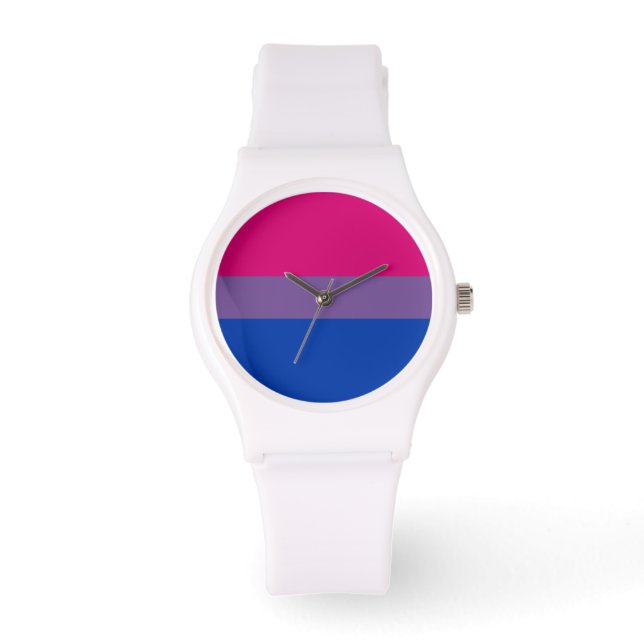 BISEKSUELE PRIDE VLAG HORLOGE (Voorkant)