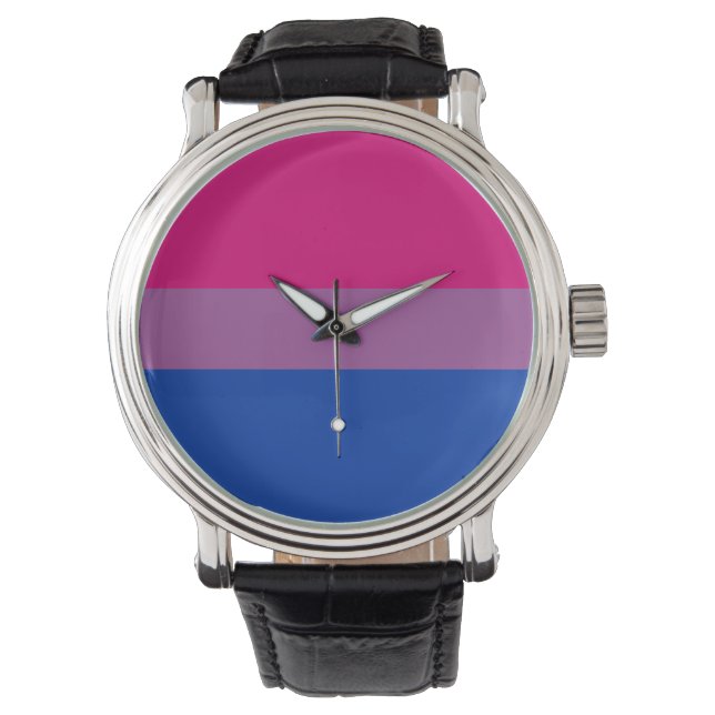 Biseksuele Pride-vlag Horloge (Voorkant)