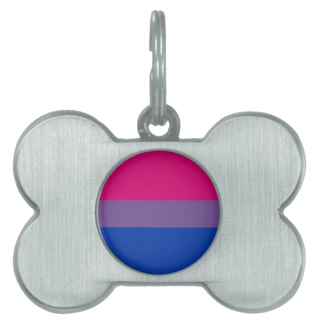 Biseksuele Pride-vlag Huisdieren Naamplaatje (voorkant)