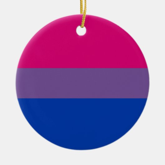 Biseksuele Pride Vlag Keramisch Ornament (Voorkant)