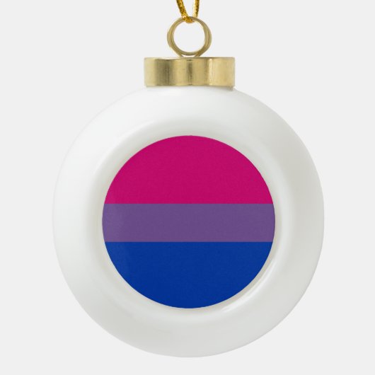 Biseksuele Pride-vlag Keramische Bal Ornament (Voorkant)
