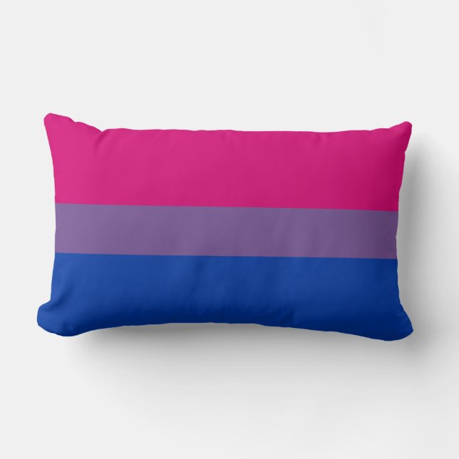 Biseksuele Pride Vlag Kussen (Voorkant)