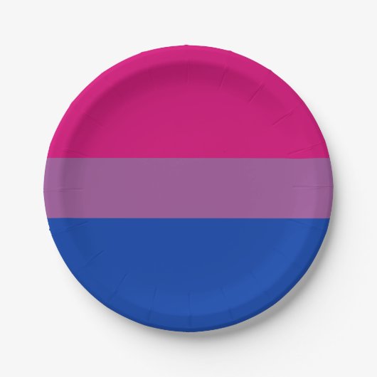 Biseksuele Pride-vlag Papieren Bordje (Voorkant)