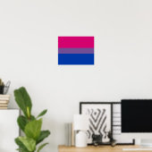 Biseksuele Pride-vlag Poster (Thuiskantoor)