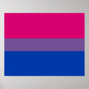Biseksuele Pride-vlag Poster