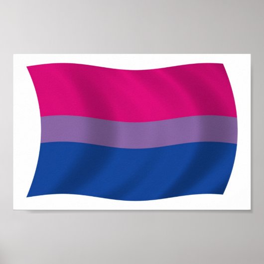 Biseksuele Pride Vlag Poster Print (Voorkant)