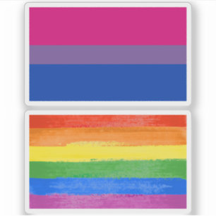 Biseksuele Pride Vlag Sticker