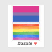 Biseksuele Pride Vlag Sticker (Vel)