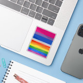 Biseksuele Pride Vlag Sticker (Laptop met iPhone)