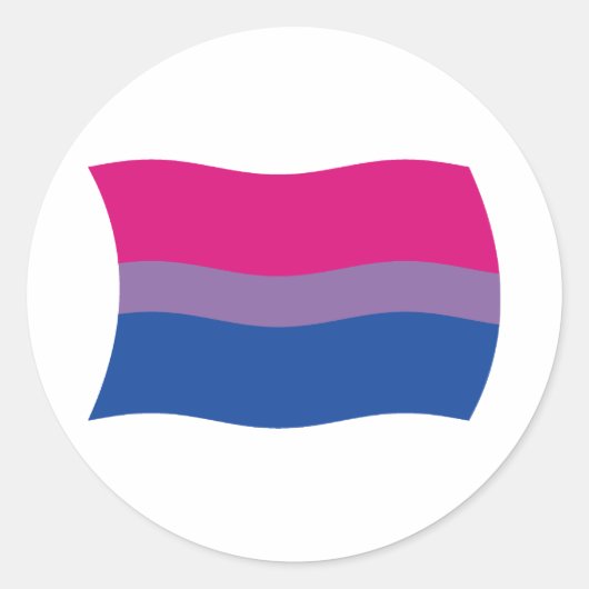 Biseksuele Pride Vlag Sticker (Voorkant)