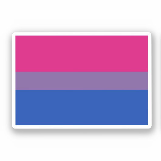 Biseksuele Pride-vlag Sticker (Voorkant)