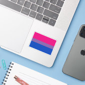 Biseksuele Pride-vlag Sticker (Laptop met iPhone)