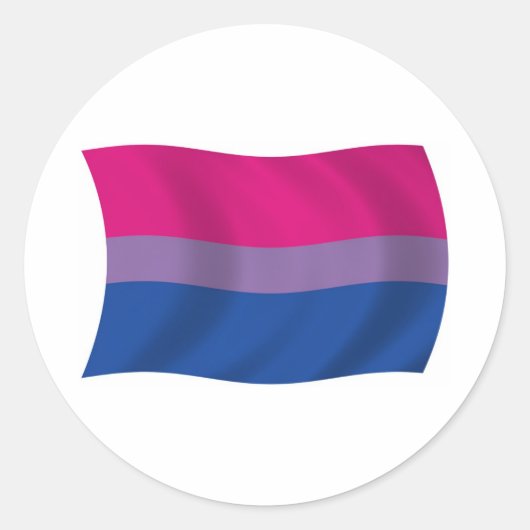Biseksuele Pride Vlag Sticker (Voorkant)