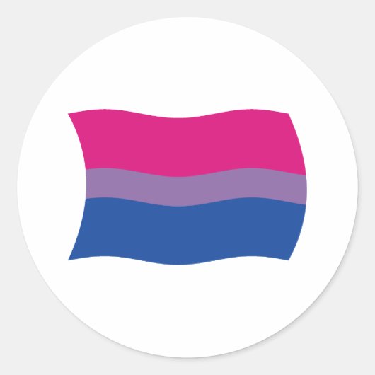 Biseksuele Pride Vlag Sticker (Voorkant)