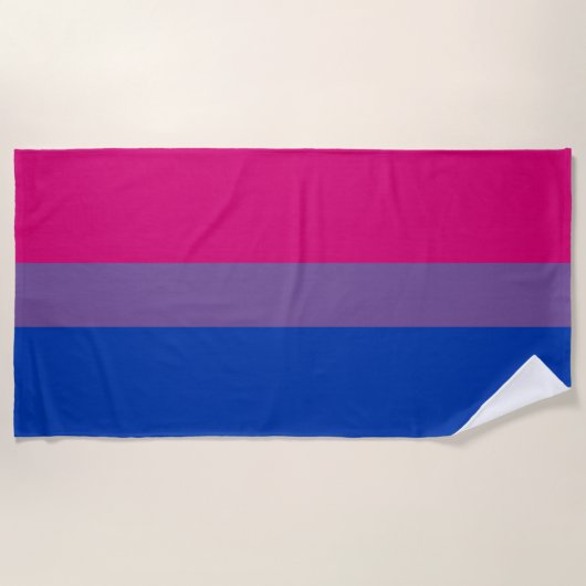Biseksuele Pride Vlag Strandlaken (Voorkant)