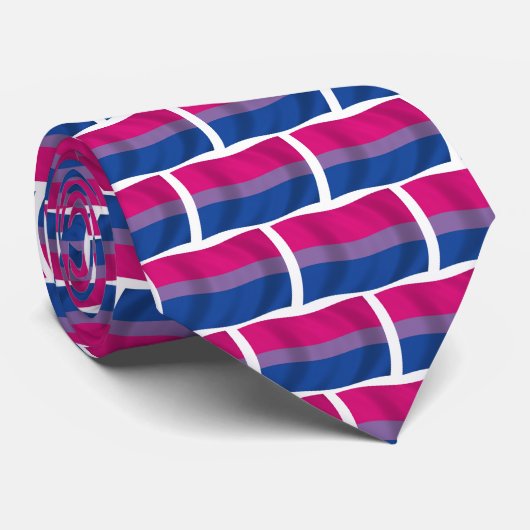 Biseksuele Pride Vlag Stropdas (Opgerold)
