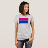 Biseksuele Pride Vlag T-shirt (Voorkant volledig)