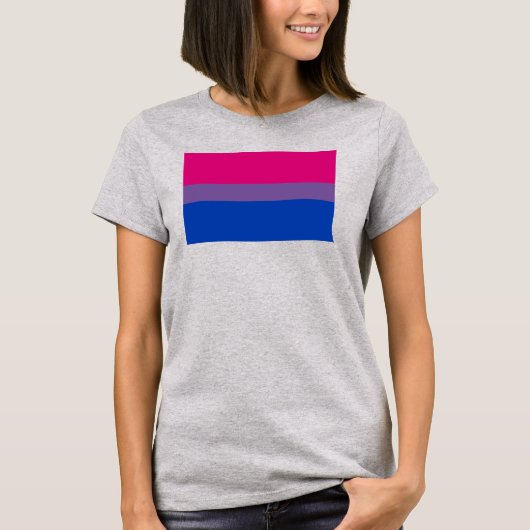 Biseksuele Pride Vlag T-shirt (Voorkant)