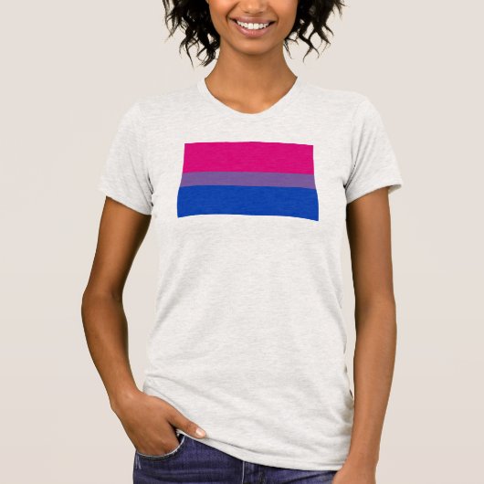 Biseksuele Pride Vlag T-shirt (Voorkant)
