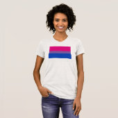 Biseksuele Pride Vlag T-shirt (Voorkant volledig)