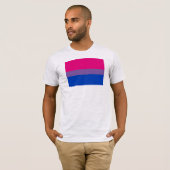 Biseksuele Pride Vlag T-shirt (Voorkant volledig)