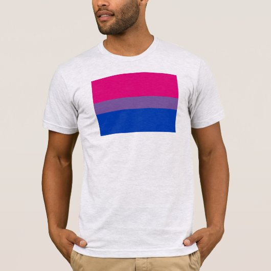 Biseksuele Pride Vlag T-shirt (Voorkant)